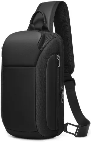 Sling Bag, Waterproof Men's Shoulder bags, Crossbody Backpack for Men, LightWeight Chest Bag for Outdoor Sport Travel-Black