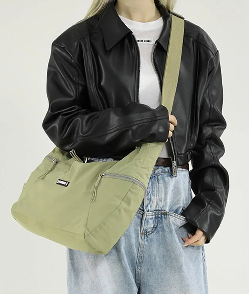 Slouchy Shoulder Bag for Women Casual Canvas Crossbody Tote Bag Large Working Handbag Dumpling Top Handle Purses