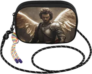 Small Crossbody Bags Archangel Wings White for Women Cell Phone Purses Shoulder Bag Handbag with Adjustable Strap