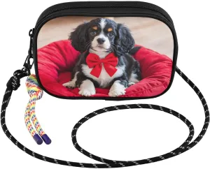 Small Crossbody Bags Dog Mat Red for Women Cell Phone Purses Shoulder Bag Handbag with Adjustable Strap
