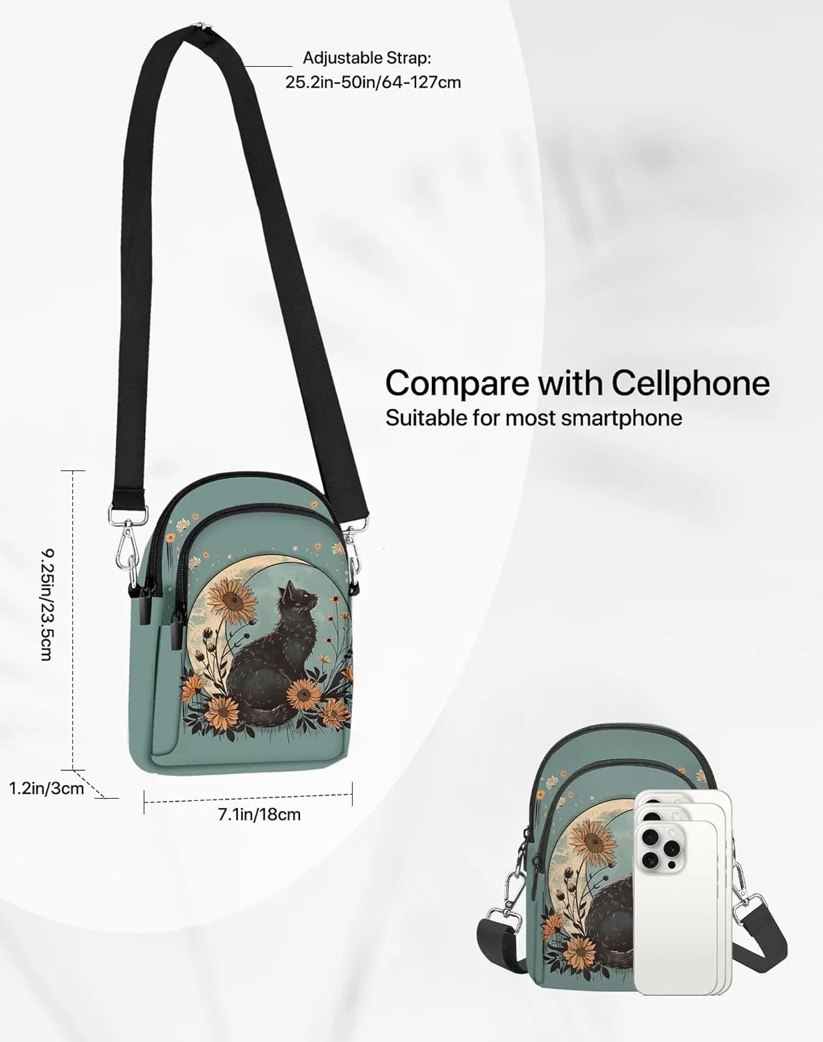 Small Crossbody Bags for Women Casual Cell Phone Purse Lightweight Crossbody Purses Fashion with Adjustable Strap
