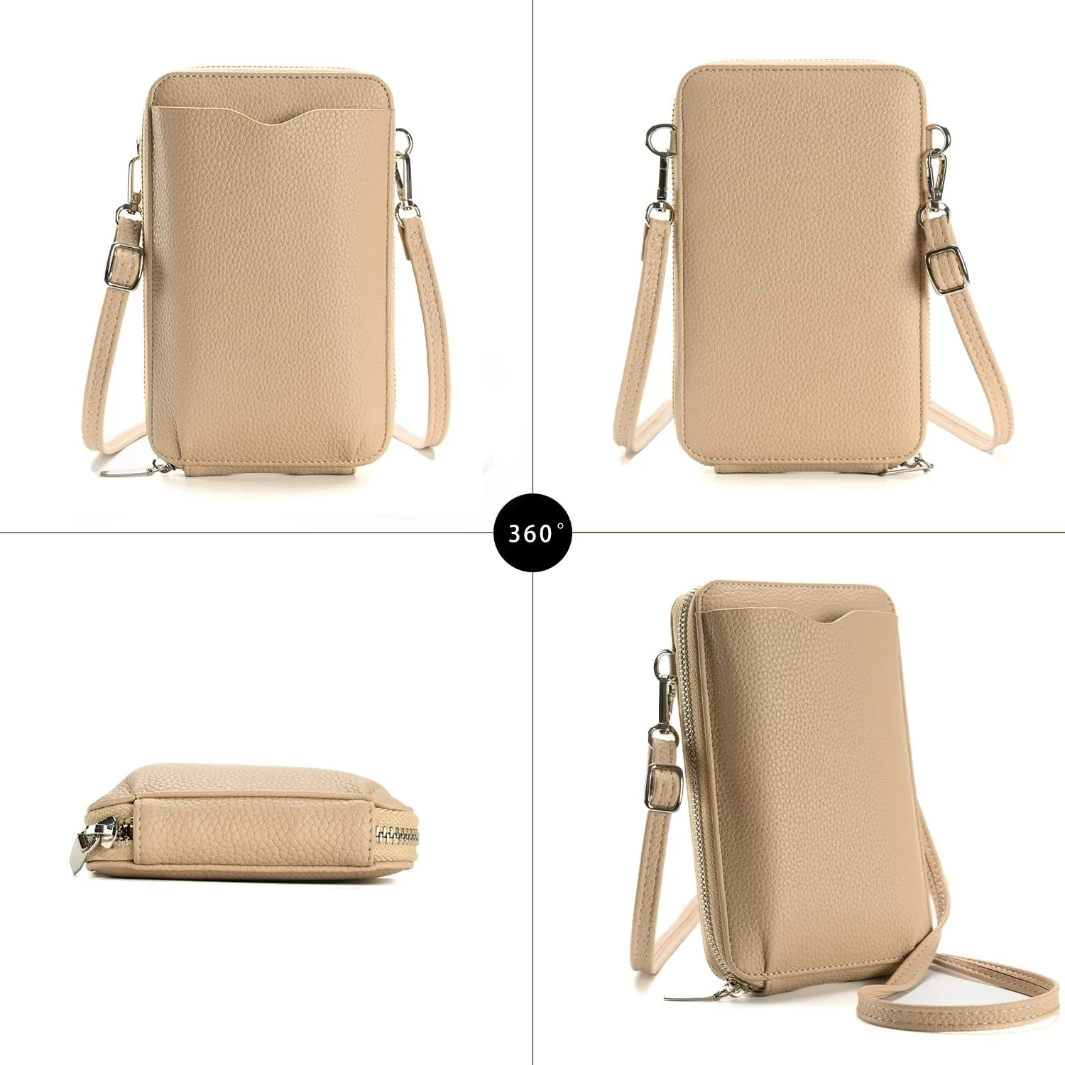 Small Crossbody Bags for Women PU Leather Cell Phone Purse Wallet with Credit Card Slots