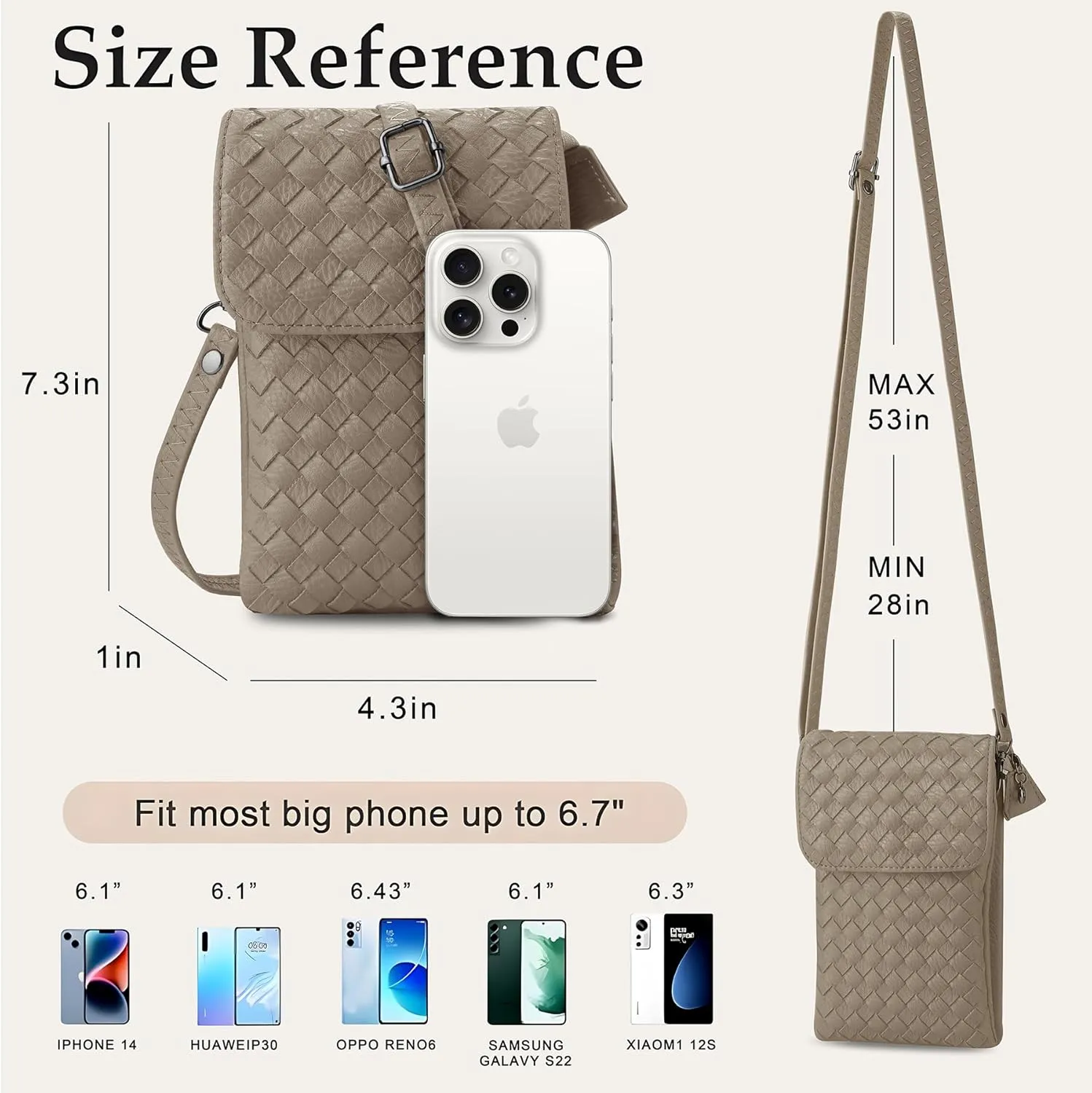 Small Crossbody Bags for Women Small Purses Woven Cell Phone Purse Travel Purse Wallet Phone Purses