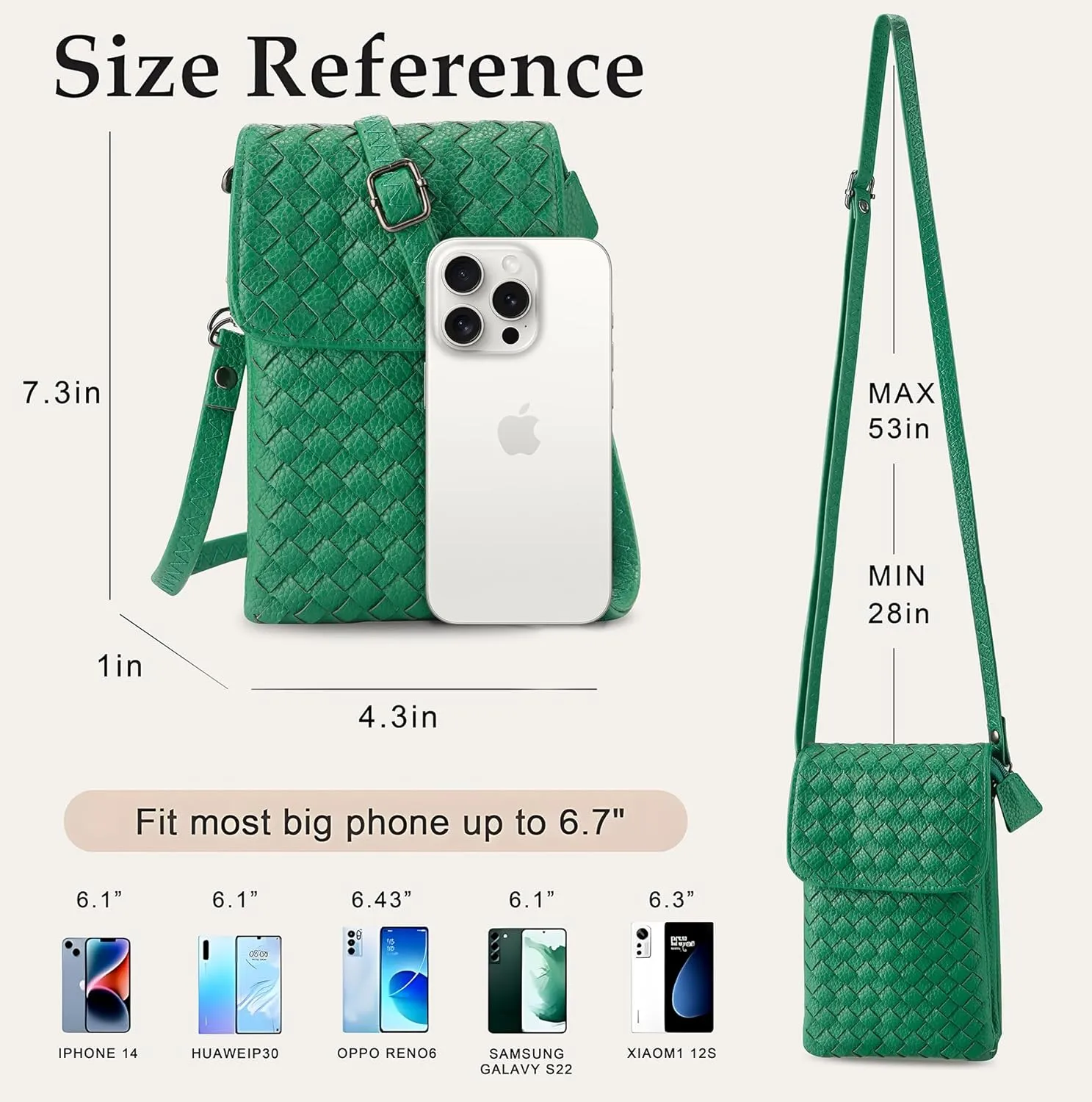 Small Crossbody Bags for Women Small Purses Woven Cell Phone Purse Travel Purse Wallet Phone Purses