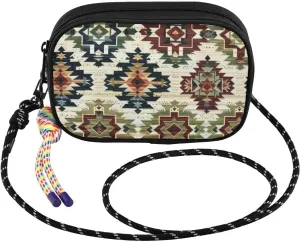 Small Crossbody Bags Tribe Pattern Abstract for Women Cell Phone Purses Shoulder Bag Handbag with Adjustable Strap