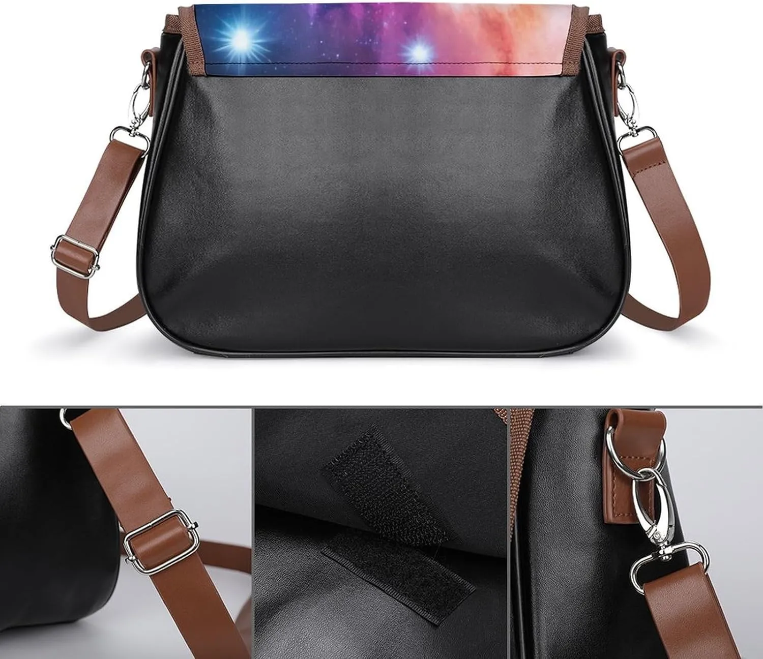 Small Crossbody Handbags Pu Leather Purse Travel Shoulder Bag with Adjustable Strap
