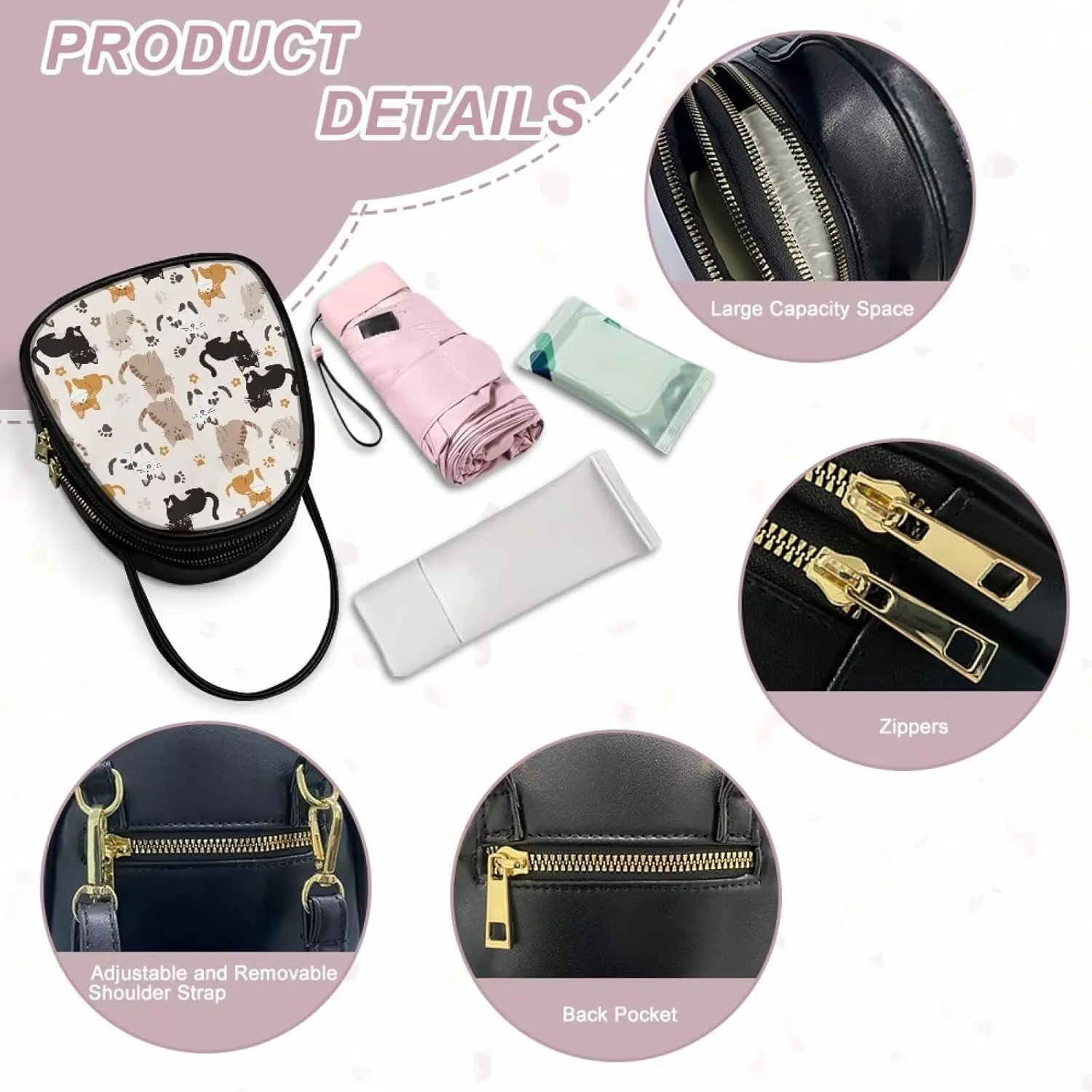 Small Crossbody Phone Bag for Women PU Leather Cross Body Purses, Small Messenger Handbag Wallet for Travel Casual