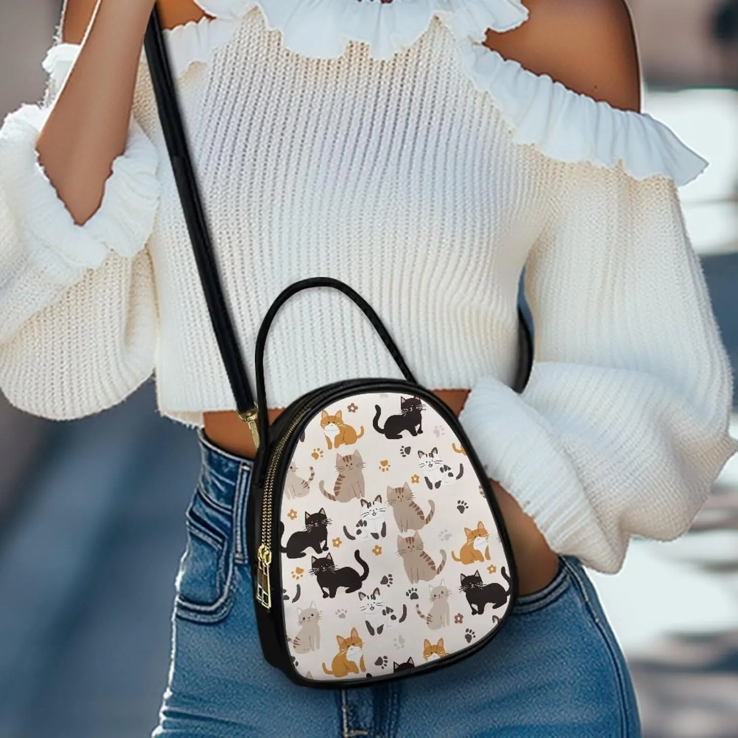 Small Crossbody Phone Bag for Women PU Leather Cross Body Purses, Small Messenger Handbag Wallet for Travel Casual