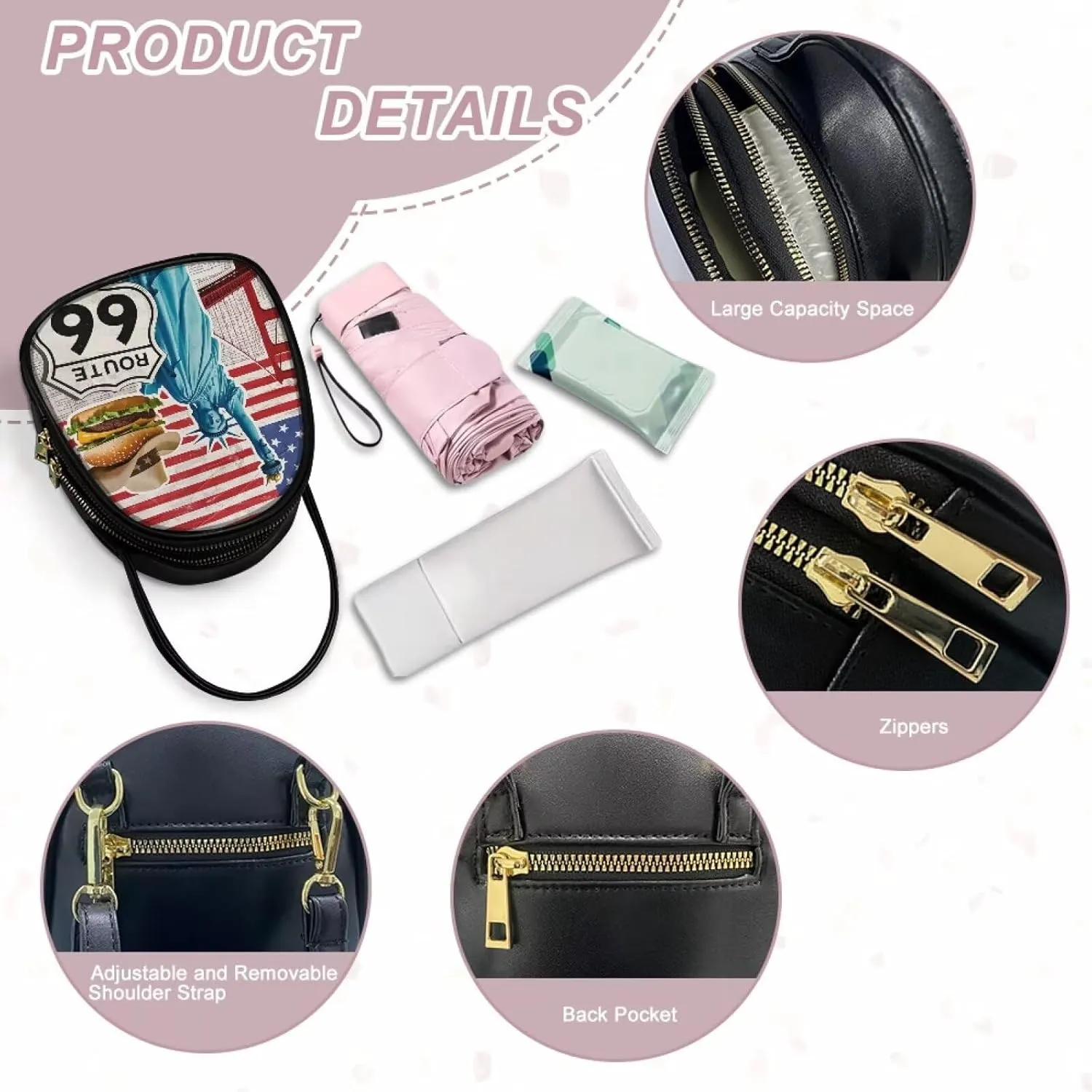 Small Crossbody Phone Bag for Women PU Leather Cross Body Purses, Small Messenger Handbag Wallet for Travel Casual