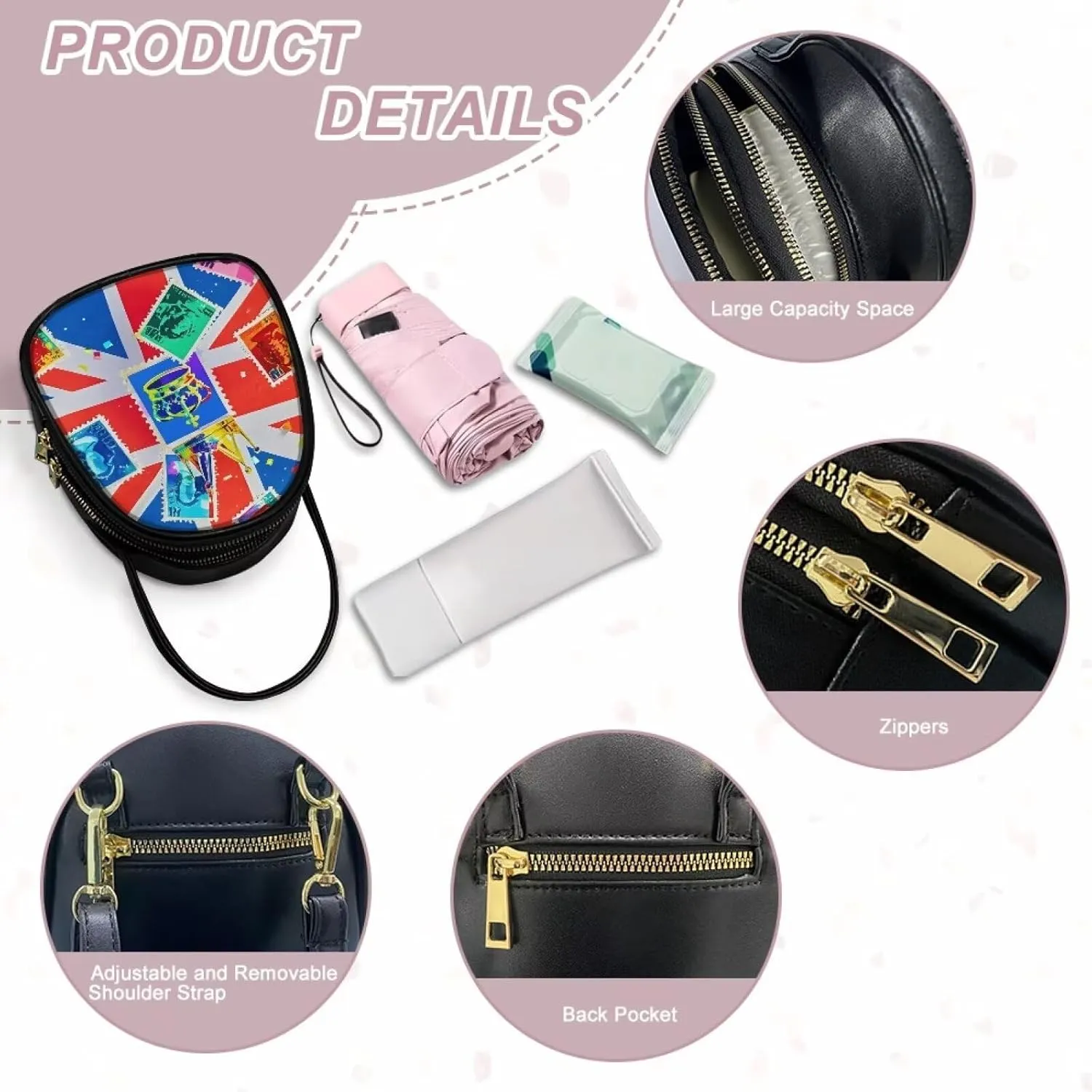 Small Crossbody Phone Bag for Women PU Leather Cross Body Purses, Small Messenger Handbag Wallet for Travel Casual