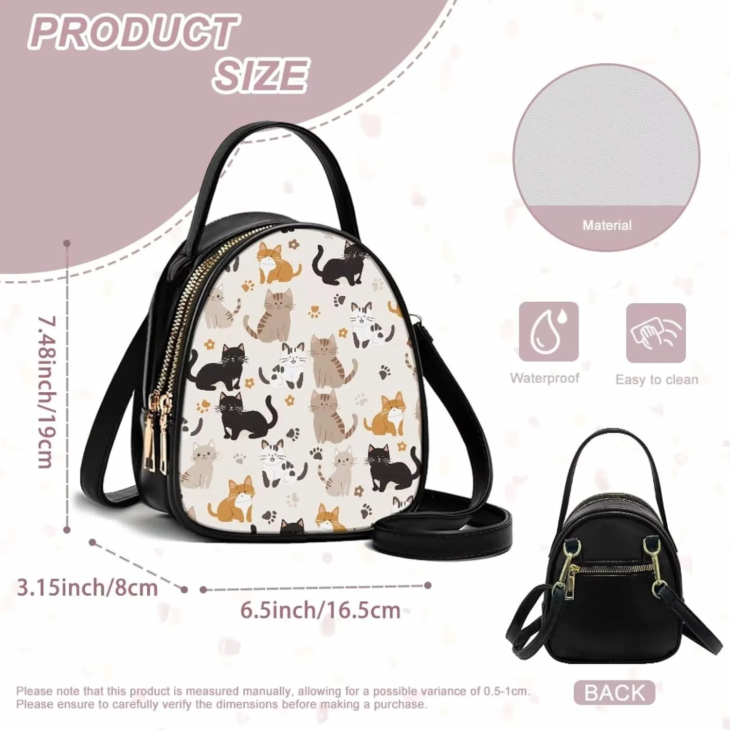 Small Crossbody Phone Bag for Women PU Leather Cross Body Purses, Small Messenger Handbag Wallet for Travel Casual