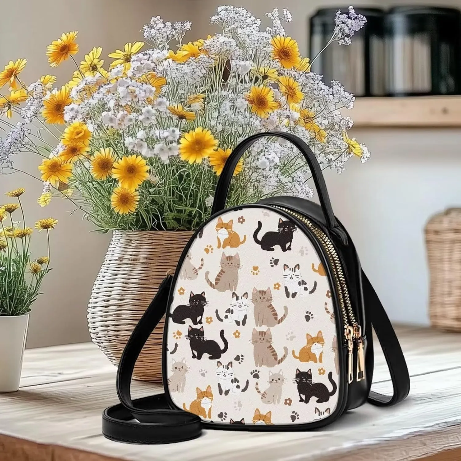 Small Crossbody Phone Bag for Women PU Leather Cross Body Purses, Small Messenger Handbag Wallet for Travel Casual