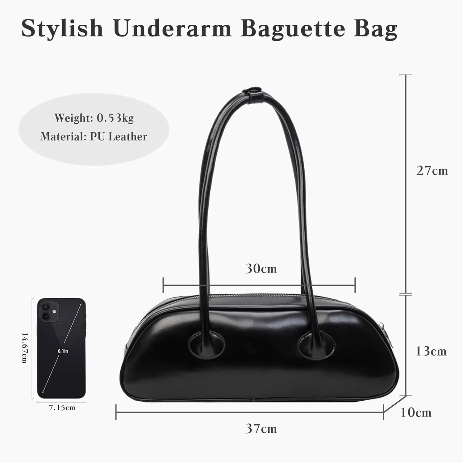 Small Handbag for Women - PU Leather Shoulder Bag with Top Handle - Waterproof Fashion Hobo Bag