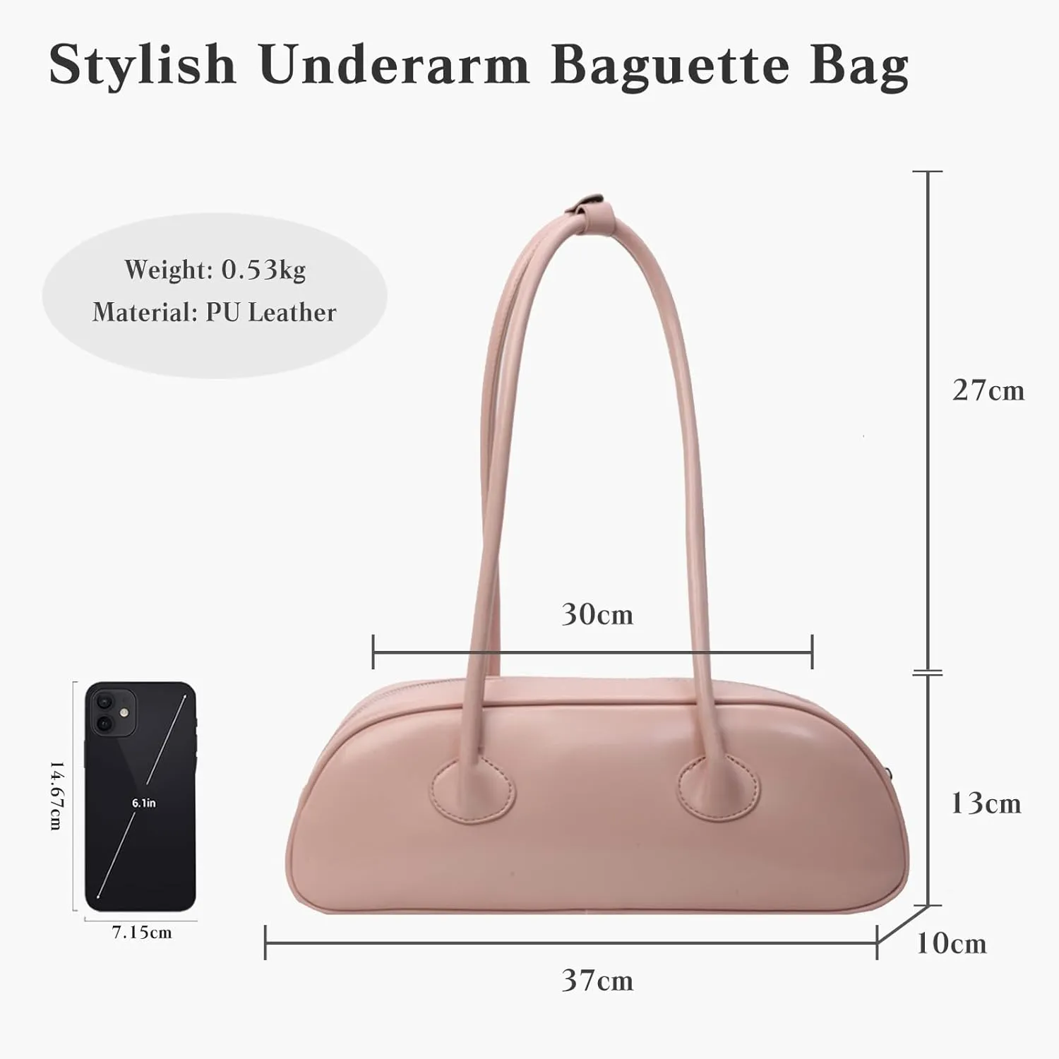 Small Handbag for Women - PU Leather Shoulder Bag with Top Handle - Waterproof Fashion Hobo Bag