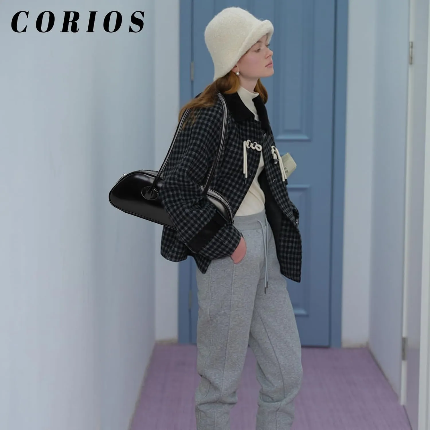 Small Handbag for Women - PU Leather Shoulder Bag with Top Handle - Waterproof Fashion Hobo Bag