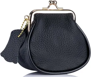 Small Kiss Lock Coin Change Purse Women Cute PU Leather RFID Wallets Crossbody Purses Kiss Clasp Wallet Cross Body Bag