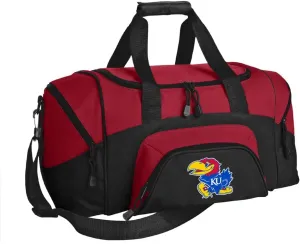 SMALL KU Jayhawks Travel Carryon Bag University of Kansas Gym Duffle Bag