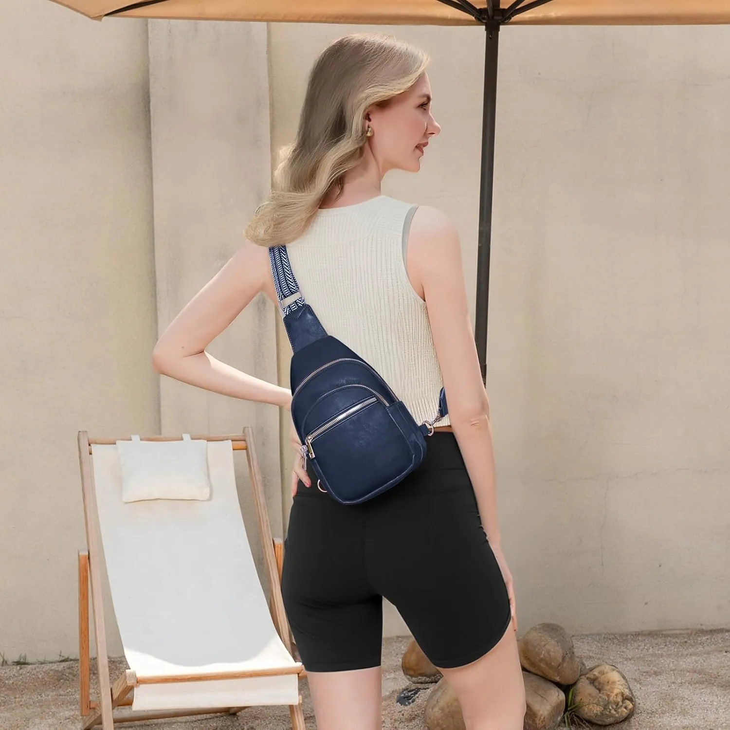 Small Leather Sling Bags for Women Fashion Crossbody Backpack Purse Sling Crossbody Bgas