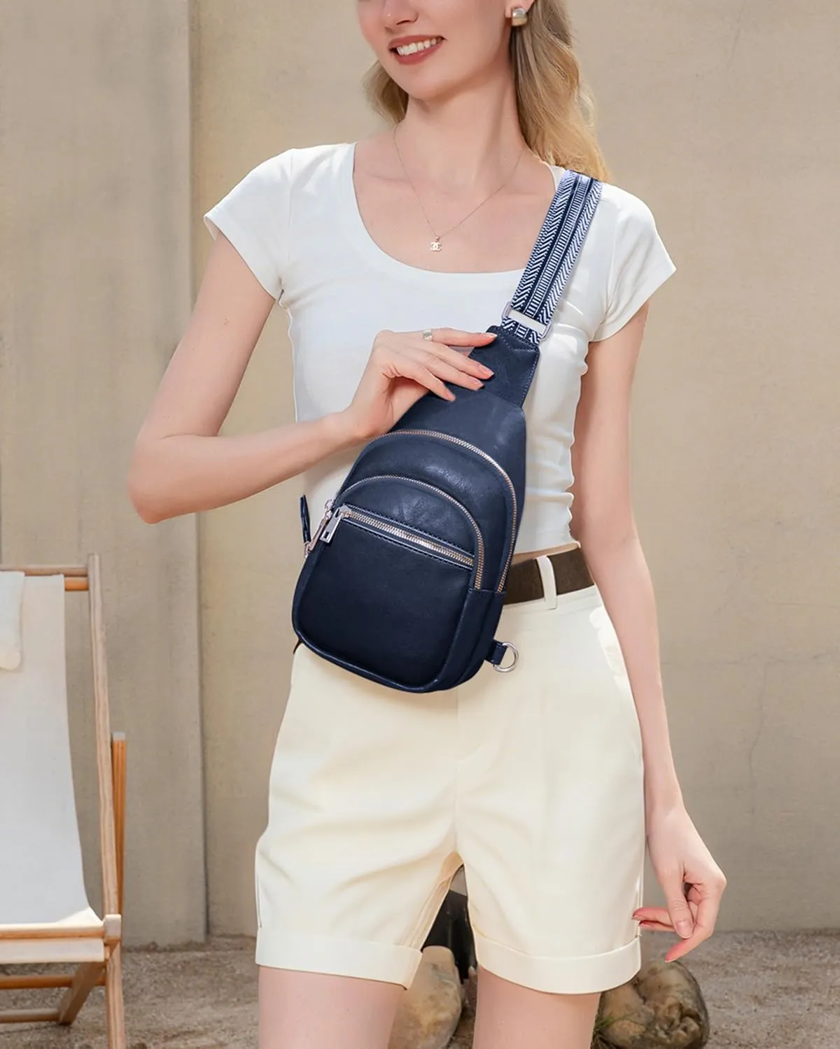 Small Leather Sling Bags for Women Fashion Crossbody Backpack Purse Sling Crossbody Bgas