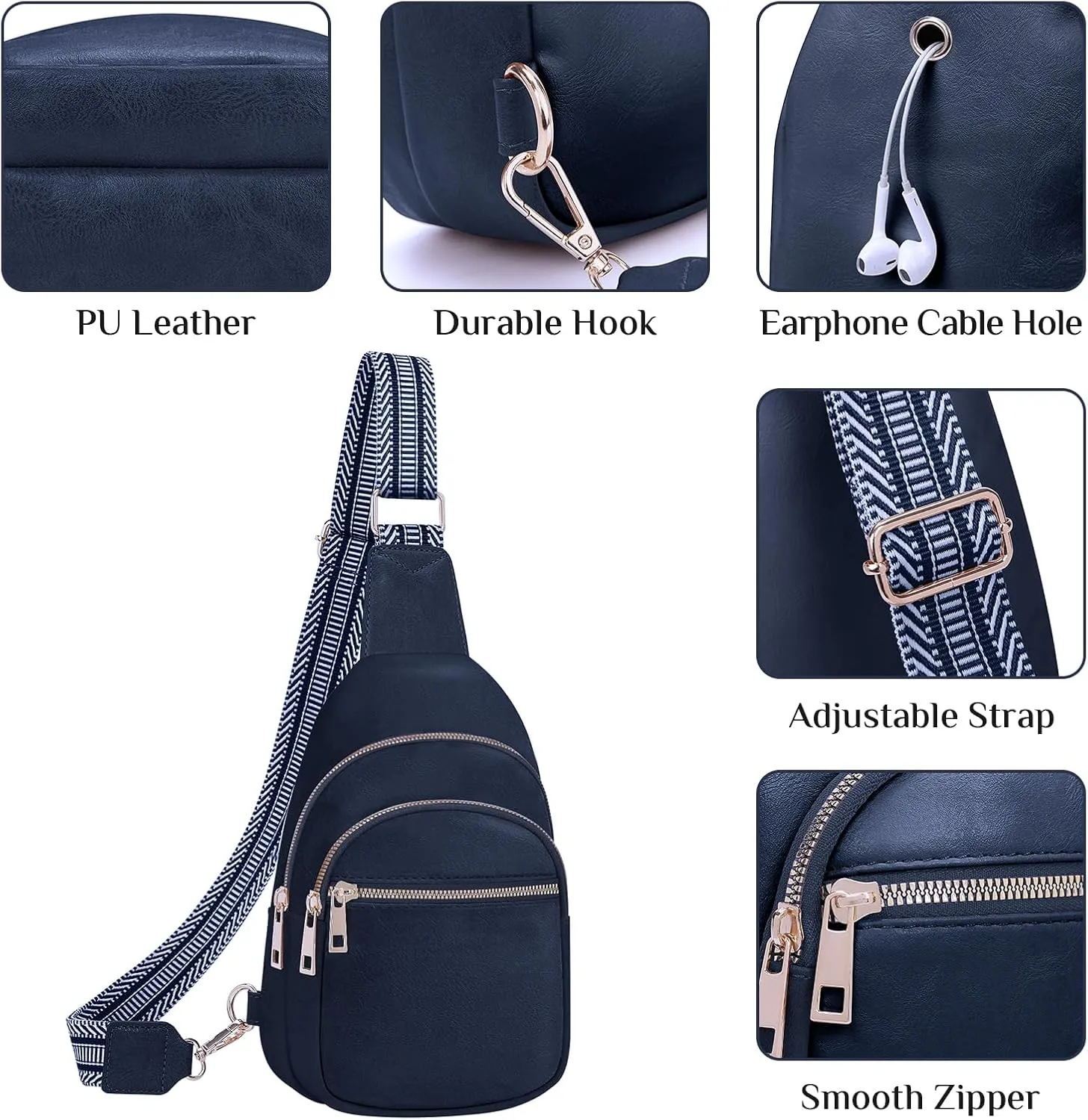 Small Leather Sling Bags for Women Fashion Crossbody Backpack Purse Sling Crossbody Bgas