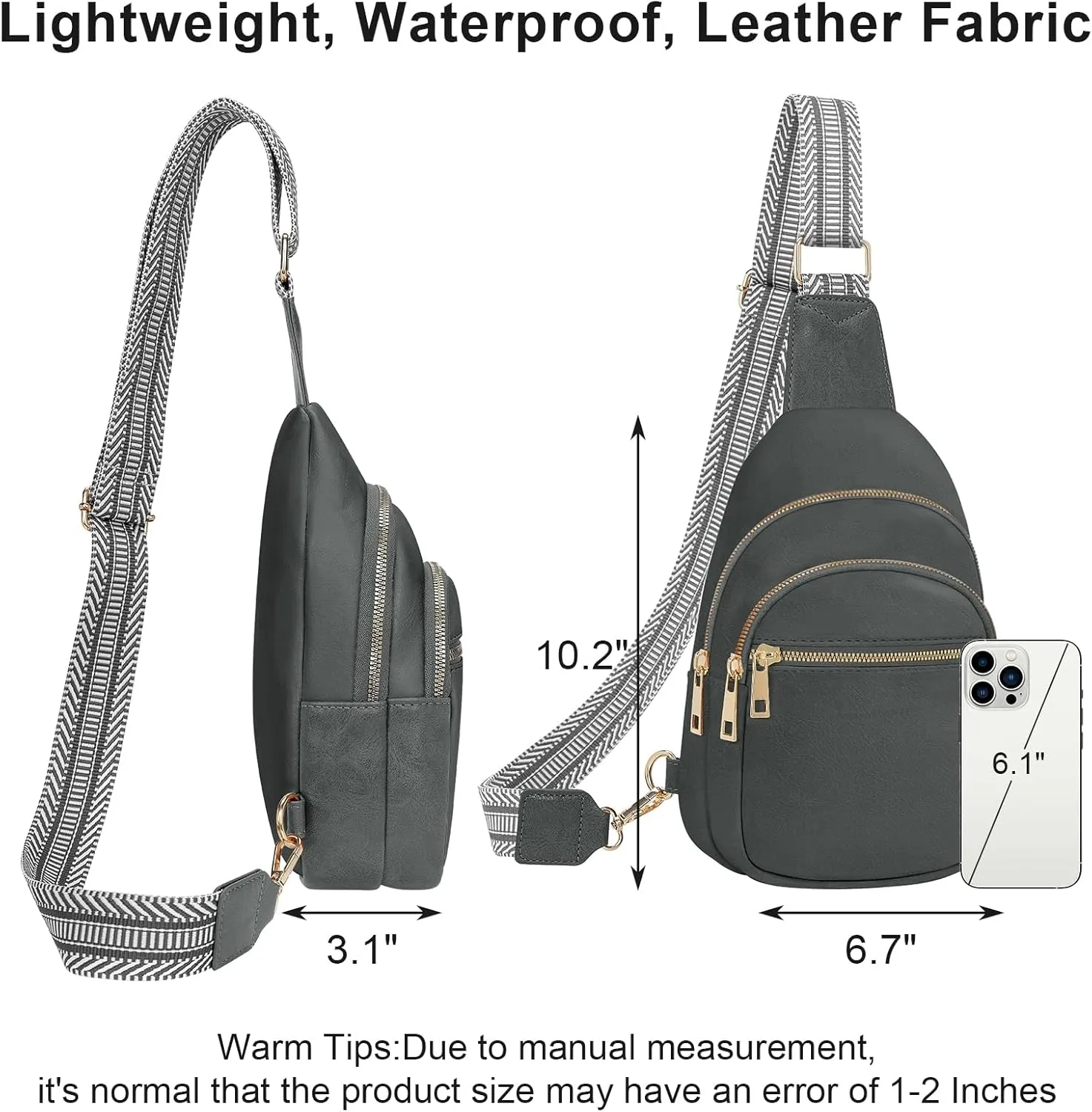 Small Leather Sling Bags for Women Fashion Crossbody Backpack Purse Sling Crossbody Bgas