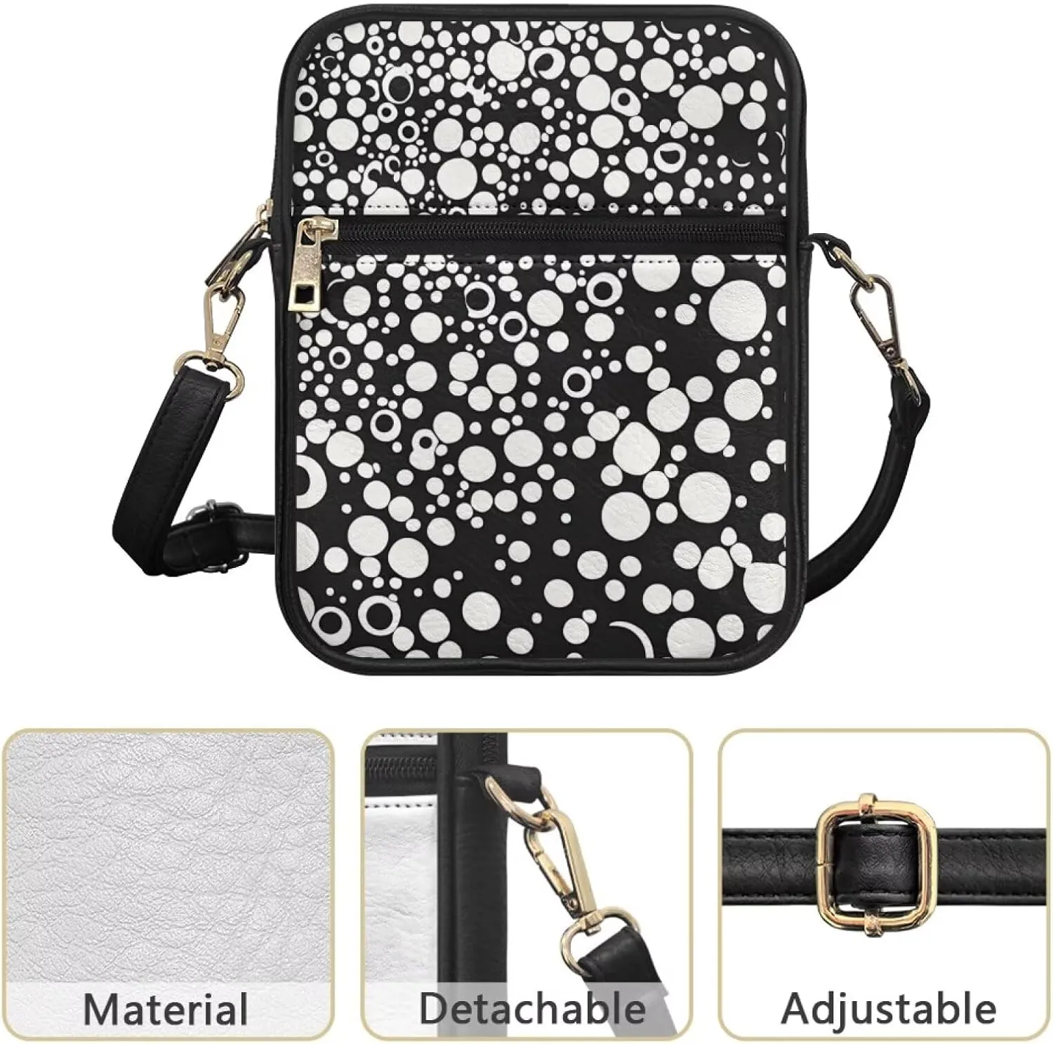 Small Messenger Bag with Adjustable Strap for Women Travel Hiking