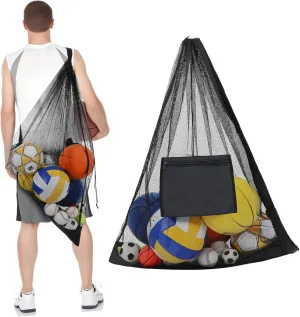 Soccer Ball Bag Mesh Versatile Sports Equipment Bag Large Ball Net Basketball Football Drawstring Closure