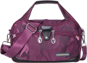 Soft Side Lightweight Underseat Tote Bag, Multi Pocket Underseat Bags for Women & Men Waterproof Anti-Theft Camo Tote Handbag Crossbody for Travel