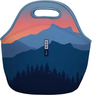 Sok It LunchTote Zippered Bag Insulated Neoprene Caddy (Blue Ridge, Large 4.5 Quart Lunch Tote)