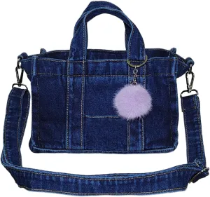 SoonerCozer Crossbody Denim Purse Fashion Small Hobo Bag Stylish Handbag Tote Bag for Women