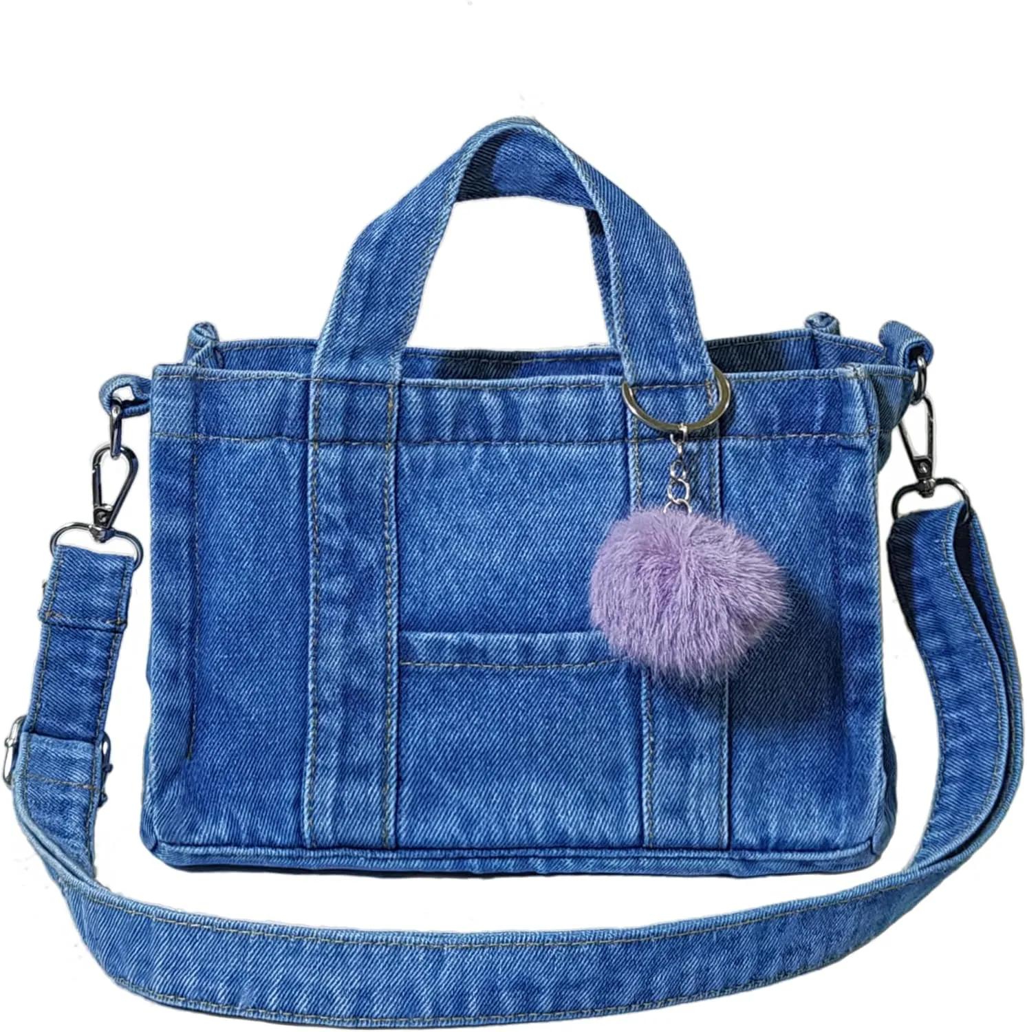 SoonerCozer Crossbody Denim Purse Fashion Small Hobo Bag Stylish Handbag Tote Bag for Women