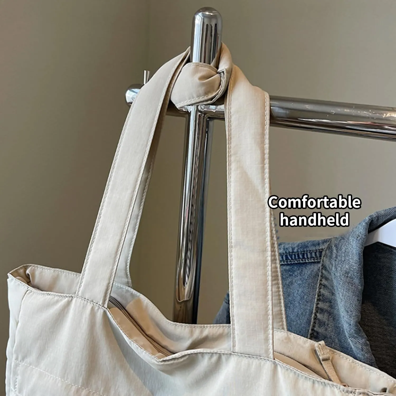 Spacious Nylon Shoulder Bag For Students And Professionals Handbag For Commuting Or Class With Water Resistant Fabric