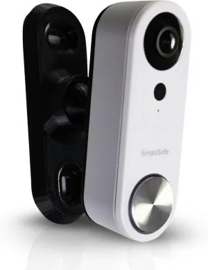 SplashNColor Adjustable Wall Mount for SimpliSafe Doorbell Latest Gen, Compatible with SimpliSafe Camera Home Security System, Secure Mount to Optimize Viewing Angle, Easy Install Kit & Outdoor Safe