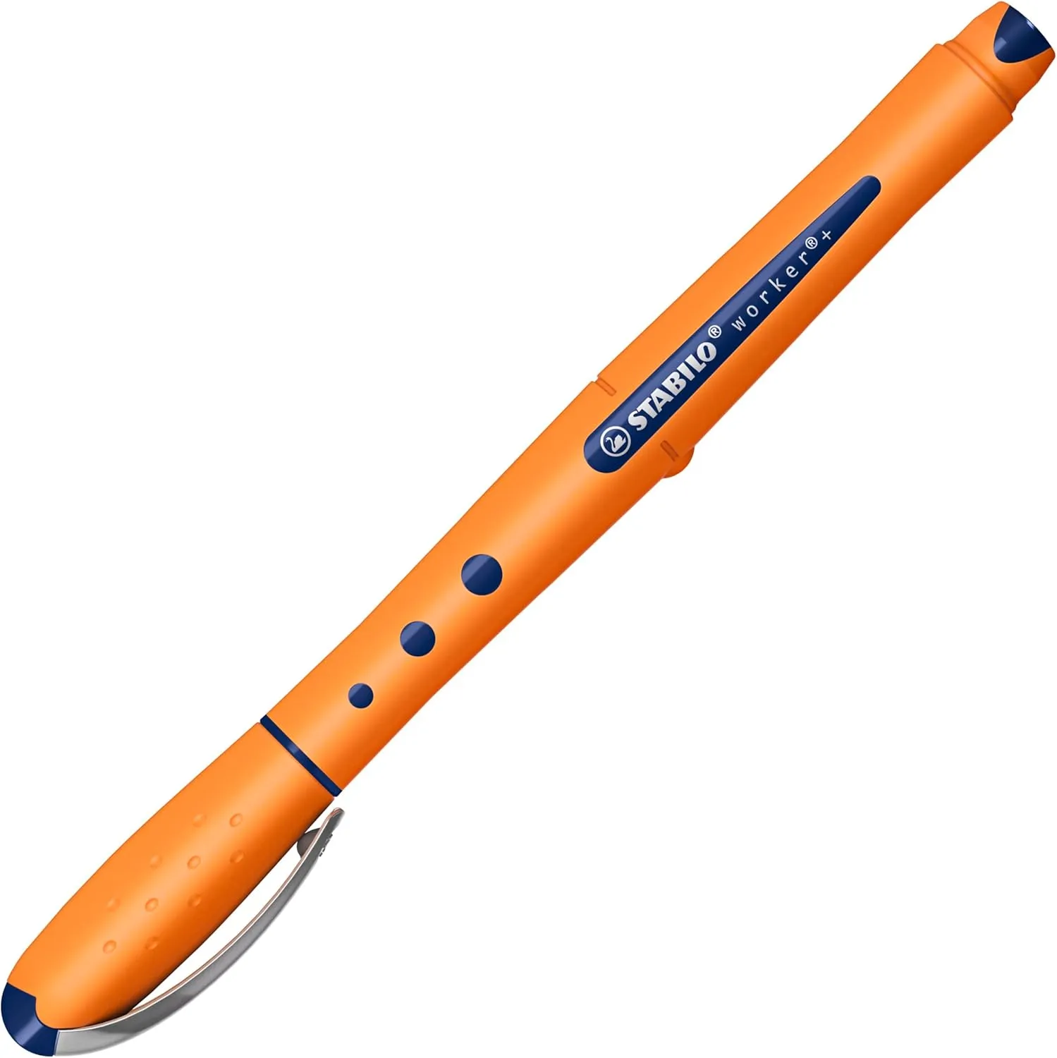 Stabilo Bionic Worker Rollerball Pen Soft Grip Medium 0.8mm Tip 0.6mm Line Blue Ref 2018-41 [Pack of 10]
