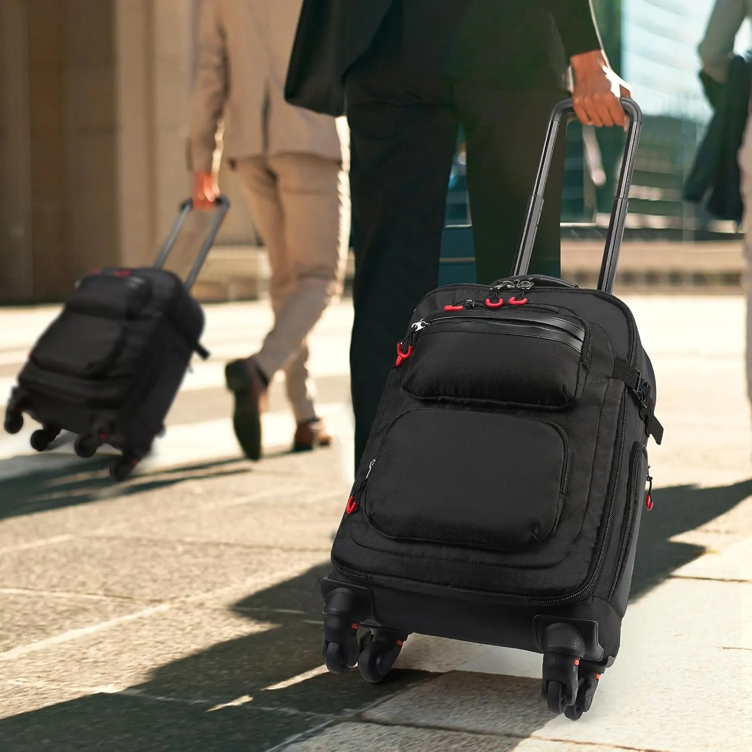 star cloud Rolling Backpack with Wheels - Water-Resistant, Comes with 2 Extra Replacement Wheels, Airline Approved Travel Luggage, Ideal Carry-On Suitcase (Carry on - 20inch)
