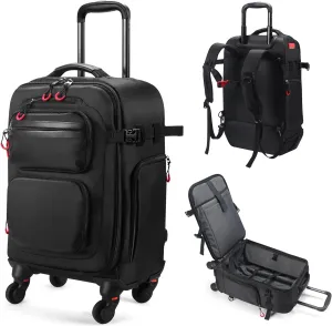 star cloud Rolling Backpack with Wheels - Water-Resistant, Comes with 2 Extra Replacement Wheels, Airline Approved Travel Luggage, Ideal Carry-On Suitcase (Carry on - 20inch)