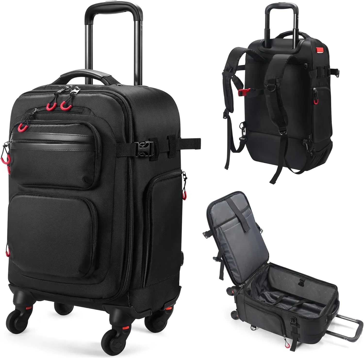 star cloud Rolling Backpack with Wheels - Water-Resistant, Comes with 2 Extra Replacement Wheels, Airline Approved Travel Luggage, Ideal Carry-On Suitcase (Carry on - 20inch)