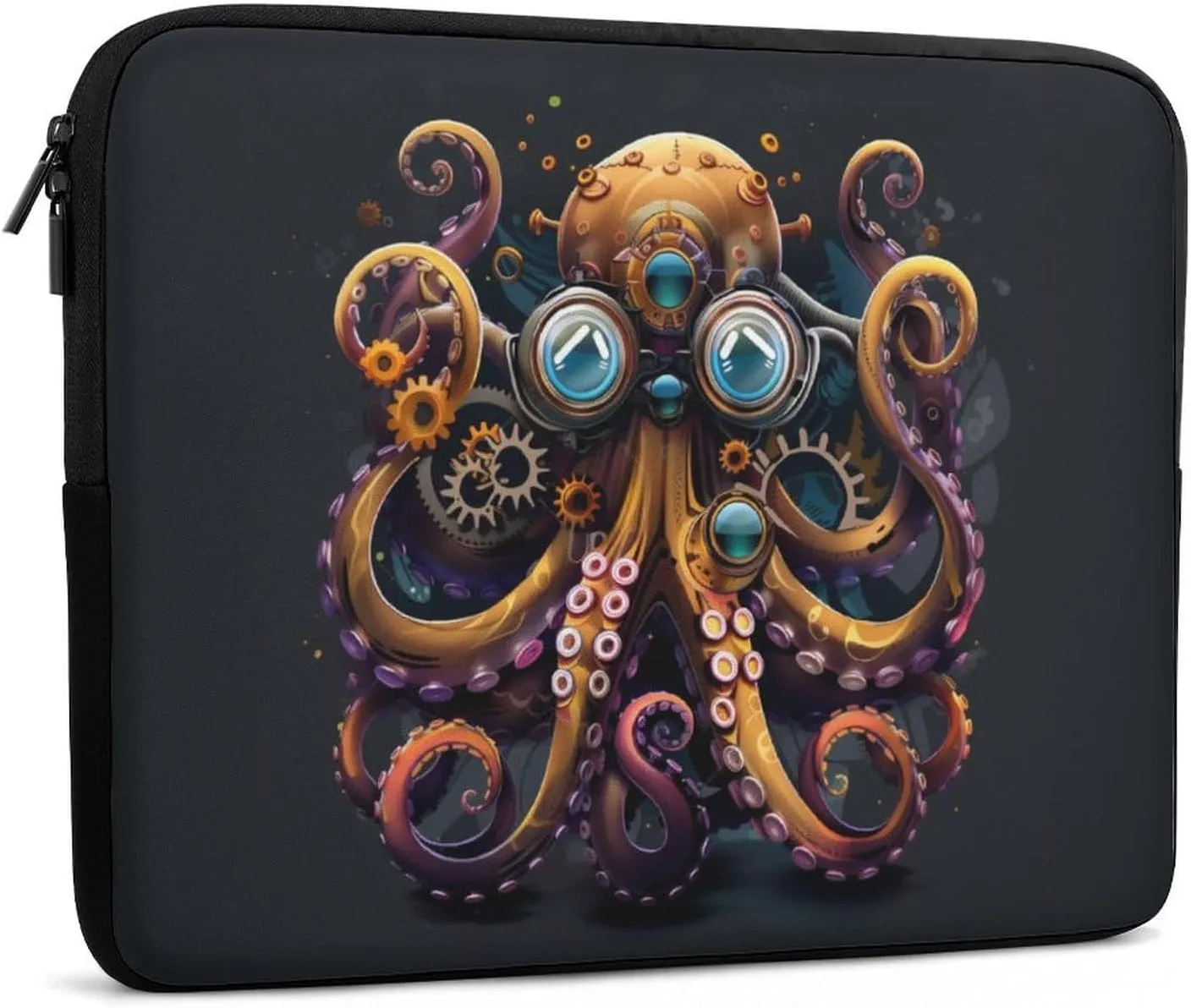Steampunk Octopus Mechanical Laptop Sleeve 13/15 Inch Briefcase Cover Shockproof Protective Case Handbags Portable Laptop Bag