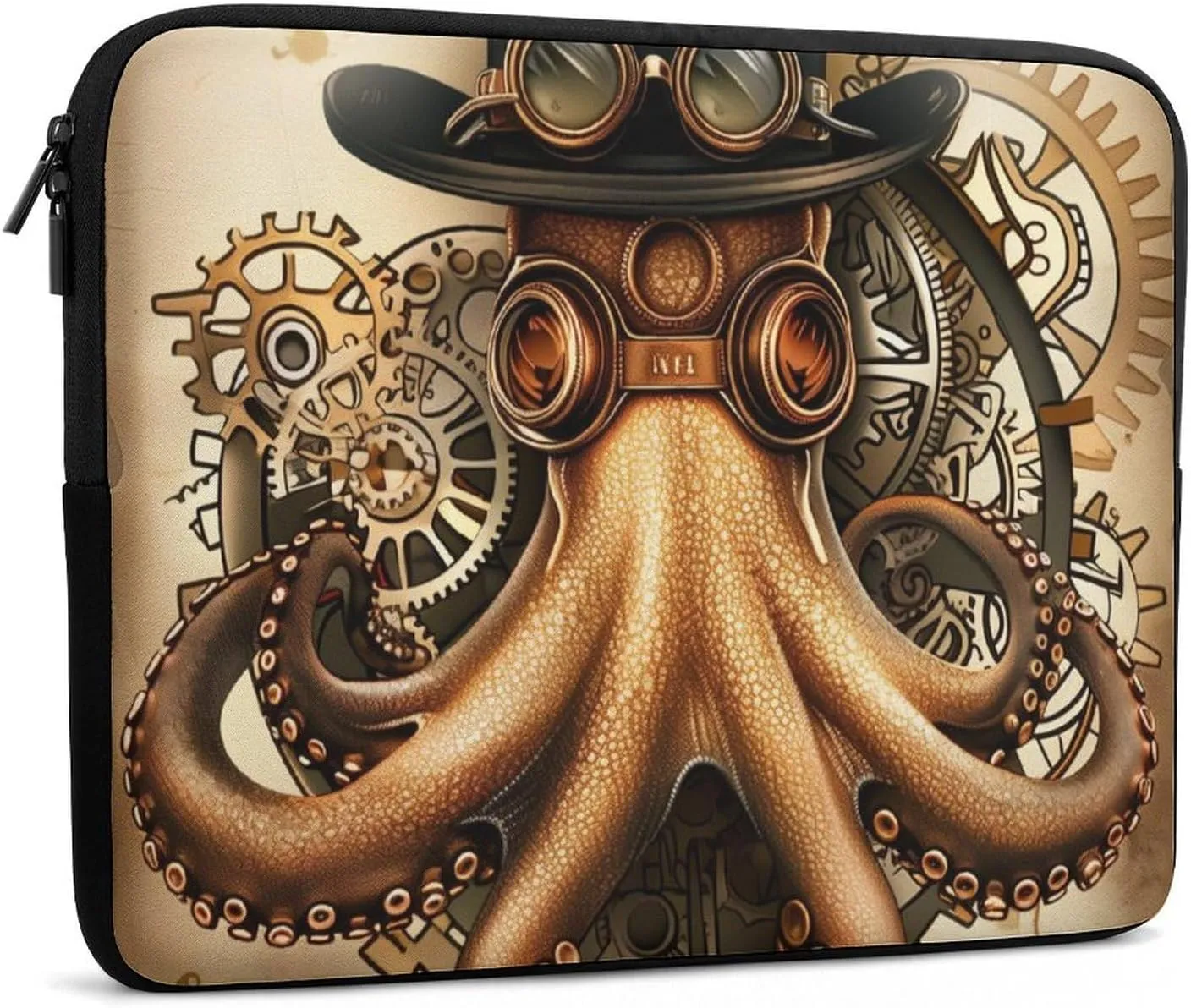 Steampunk Octopus Mechanical Laptop Sleeve 13/15 Inch Briefcase Cover Shockproof Protective Case Handbags Portable Laptop Bag