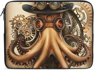 Steampunk Octopus Mechanical Laptop Sleeve 13/15 Inch Briefcase Cover Shockproof Protective Case Handbags Portable Laptop Bag