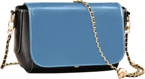 Steel Blue Crossbody Bags for Women PU Leather Purse Handbag