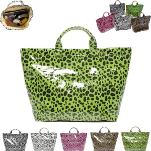 Stellaya Women's Letters Print Tote Bag, Large Pvc Waterproof Canvas Bag, Shopping Fashion Plastic Hobo Top Handle