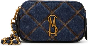Steve Madden Daisi Denim Double Zip Crossbody, Blue