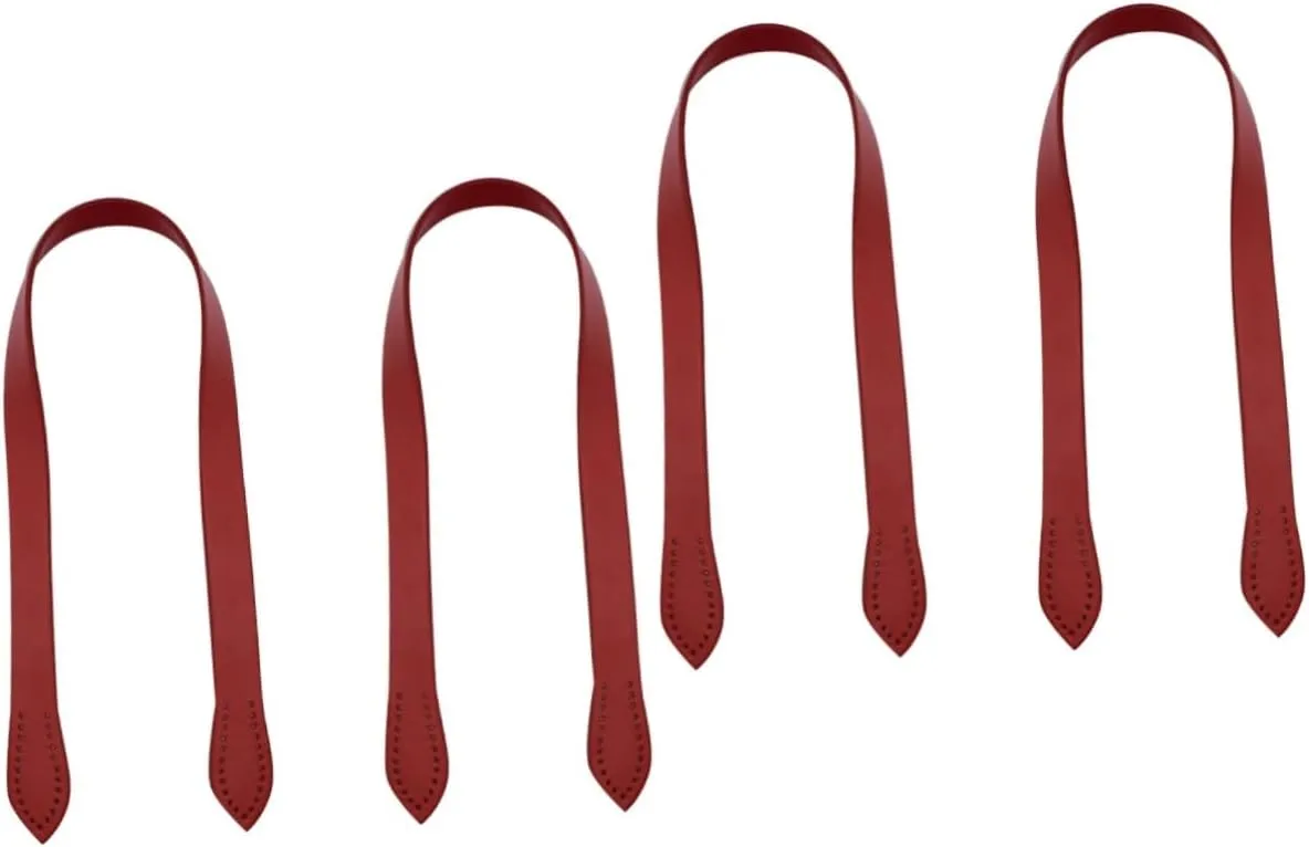 STOBOK Sets Elegant Tote Bag Strap Bag Handle for Women Leather Replacing Strap Wrist for Red Simulated Leather Pcs