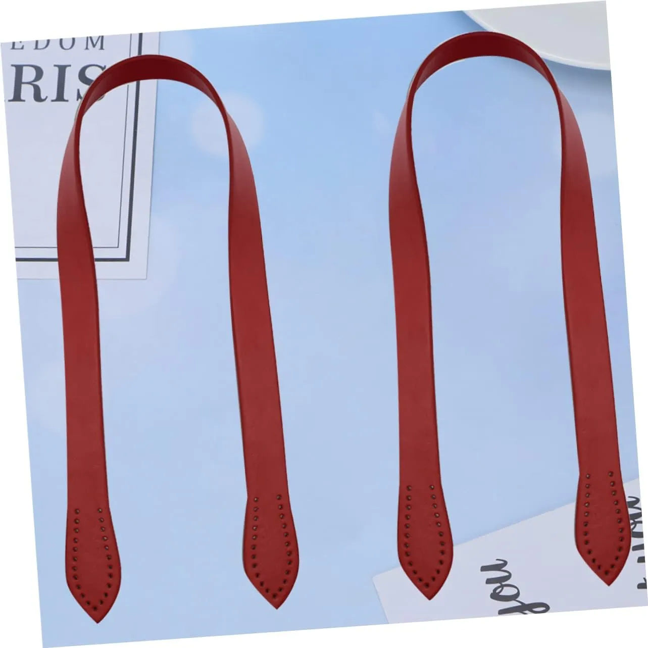 STOBOK Sets Elegant Tote Bag Strap Bag Handle for Women Leather Replacing Strap Wrist for Red Simulated Leather Pcs