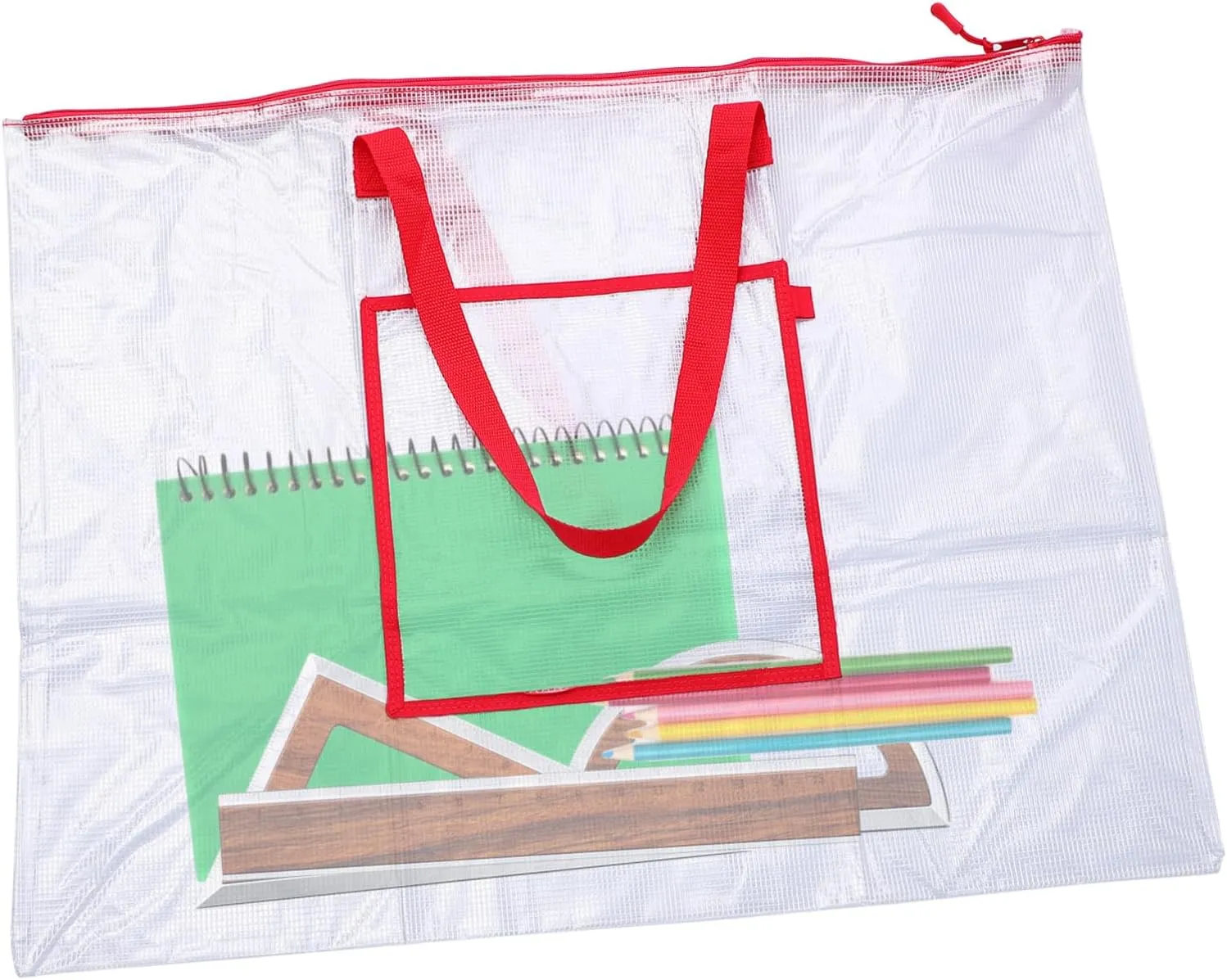 Storage Bag for Posters and Art Supplies Heavy Duty Zippered Organizer for Teachers Students and Artists for Bulletin Boards and Classroom Projects