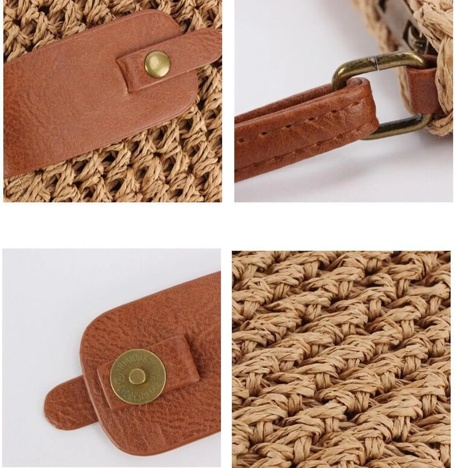 Straw Beach Bag Woven Purse Small Summer Beach Bags Cute Womens Handbag Shoulder Purse Straw Clutch Purses
