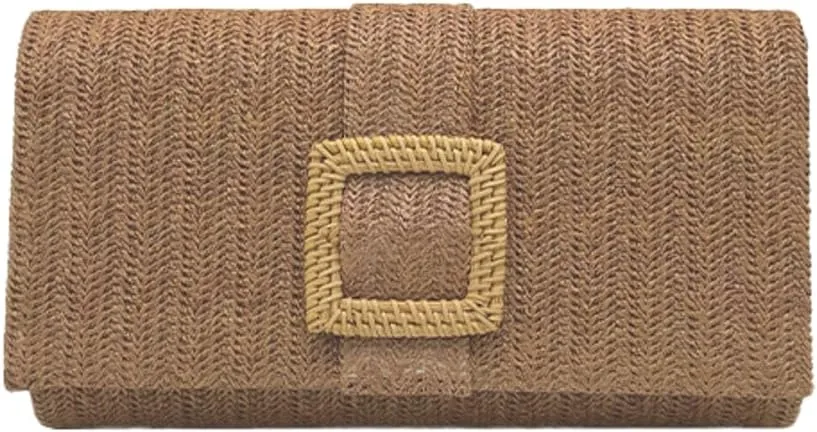 Straw Evening Purses for Women Summer Boho Clutch Bag Woven Straw Envelope Handbag for Party Beach 2025