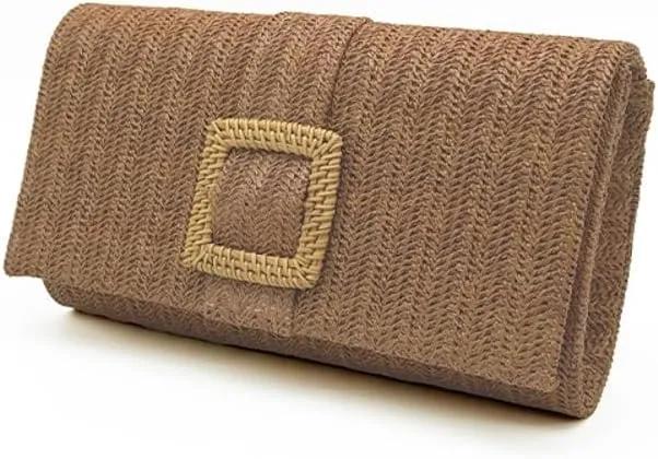Straw Evening Purses for Women Summer Boho Clutch Bag Woven Straw Envelope Handbag for Party Beach 2025