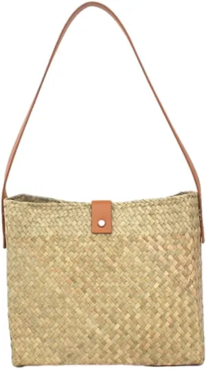 Straw Purses for Women Sea Grass Straw Tote Bag Chic Handbag for Beach Summer Travel 2025